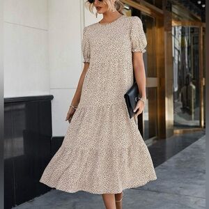 Cheetah Patterned Maxi Dress